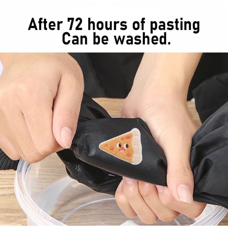 Vendita calda asciugamano ricamo patch biscotti fai da te Pizza patatine fritte adesivi distintivi autoadesivi borsa di stoffa accessori in tessuto