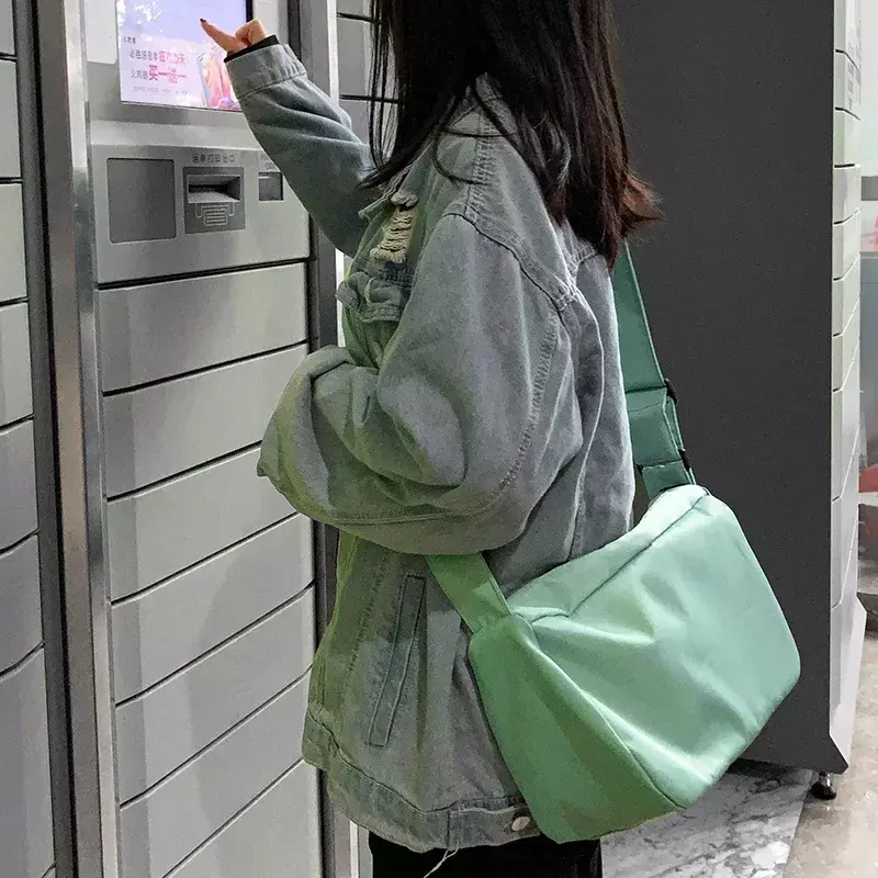 Toub044 koreanische Canvas Umhängetasche für Frauen Nylon wasserdichte weibliche Handtaschen Mädchen Student Schulter