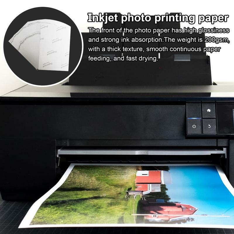 Papier d'impression à jet d'encre pour photo, papier photo brillant, encre à colorant pour la photographie, 180G