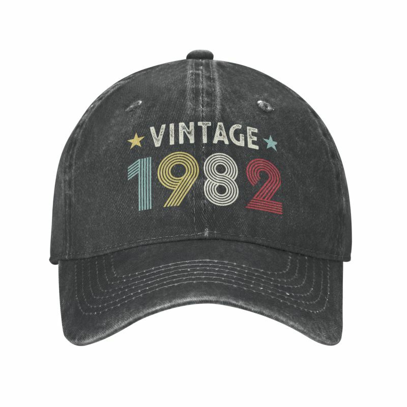 Gorra de béisbol de algodón personalizada para hombre y mujer, gorro transpirable de estilo Vintage, ideal para regalo de cumpleaños de 42 años, 1982