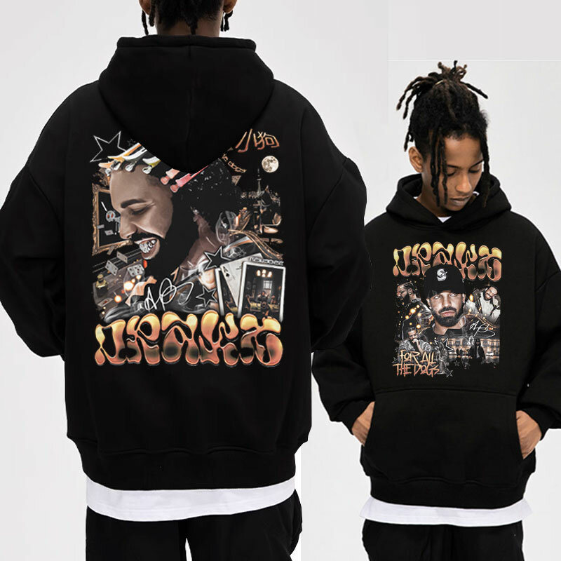 Rapper Drake Alben Konzert grafiken Hoodie Männer Frauen Hip Hop Stil Retro Kapuze Sweatshirts übergroße Streetwear Pullover