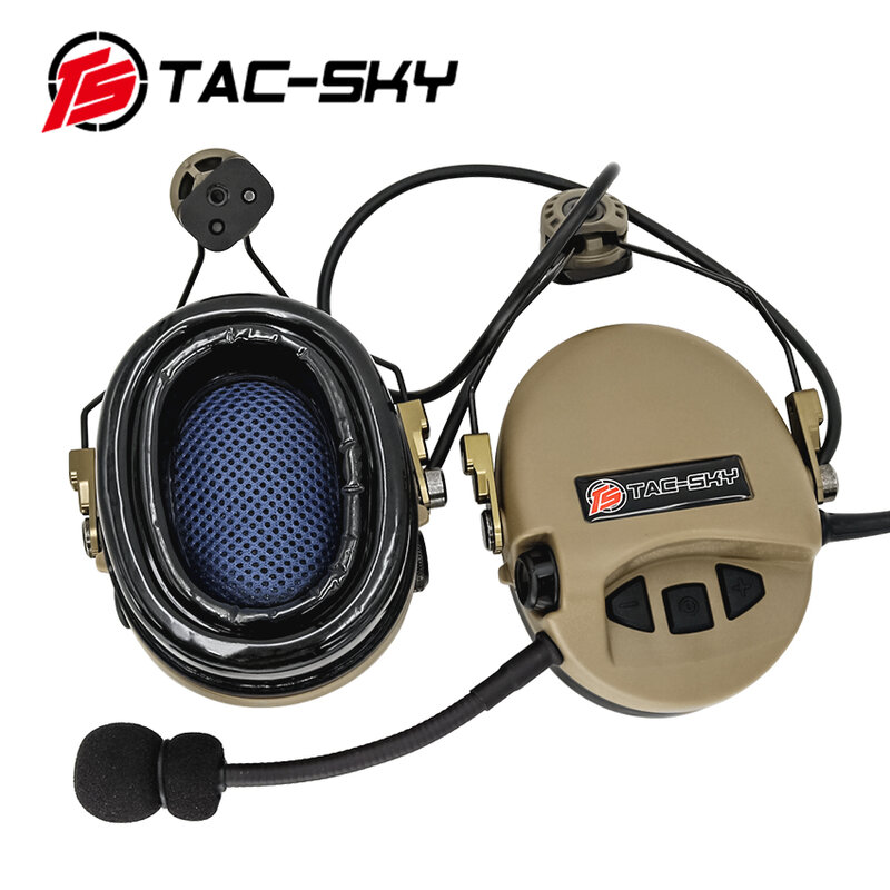 TS TAC-SKY Helm Taktis Jalur Busur Dudukan Noise Cancelling Pickup SORDIN Berburu Menembak Silikon Penutup Telinga Headphone DE