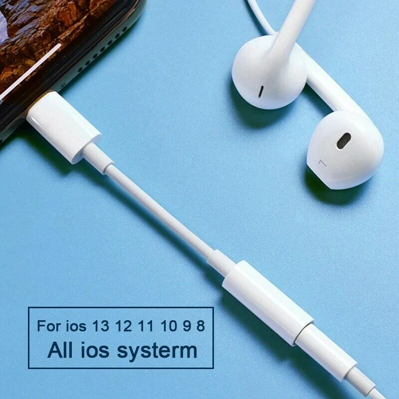 Untuk IOS Headphone Adaptador untuk IPhone 13 12 11X8 7 Plus Aux Audio Splitter untuk Pencahayaan Ke 3.5Mm Adaptor Earphone Jack Kabel
