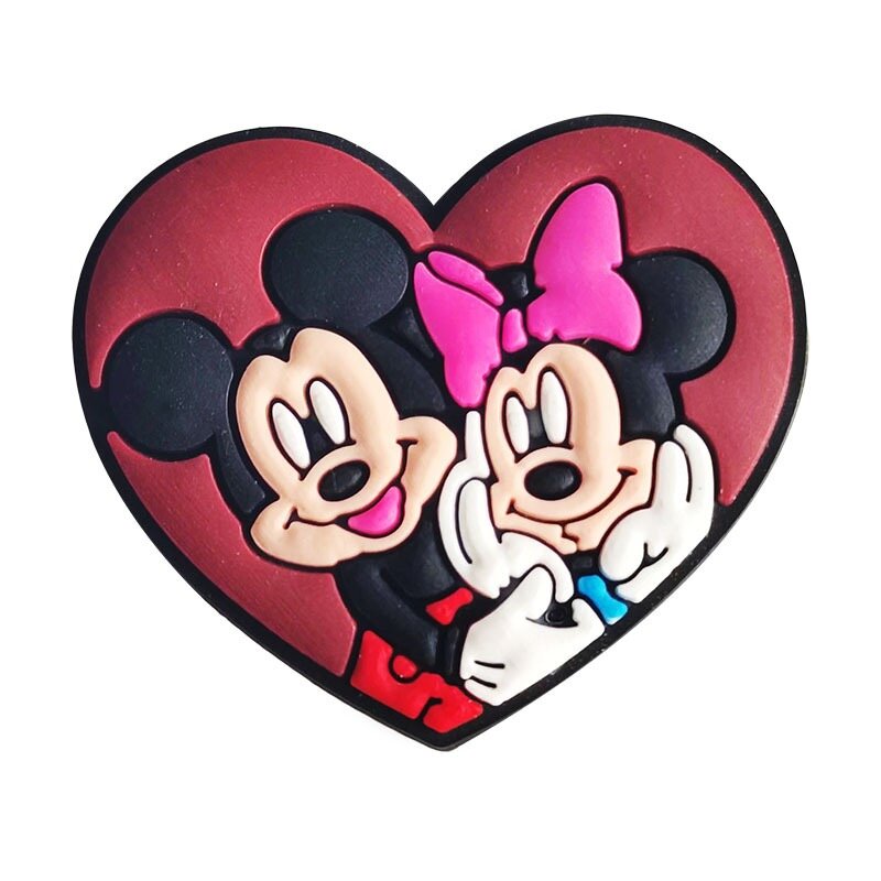 Disney-Cute Mickey e Minnie PVC Shoe Charms, Cartoon Garden Sandals, Acessórios para Tamancos, Decoração Fivela, Menina, Kids Gift, 1Pc