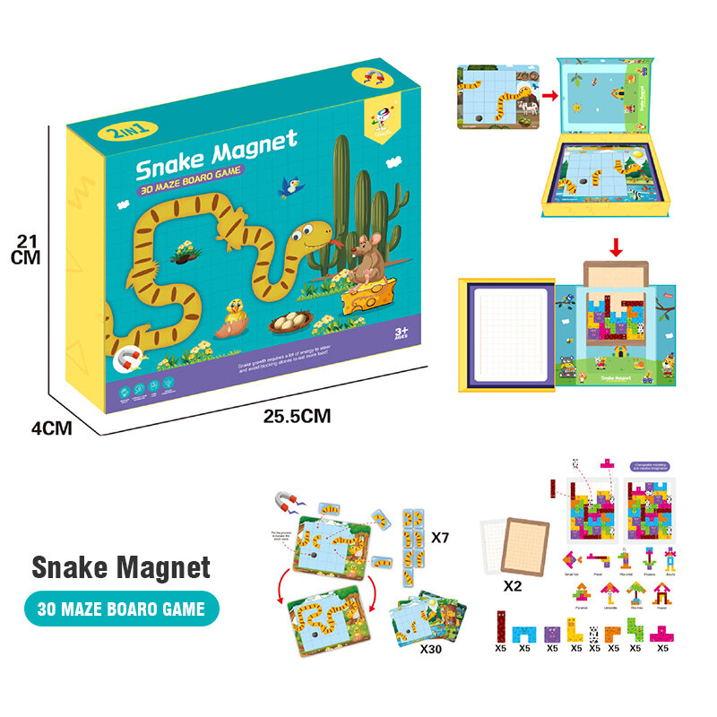 Kinder magnetisches Puzzle Buch 3d Cartoon 2-6 Jahre alt Kindergarten fort geschrittene Spiele Puzzles Montessori Bildung Kinder Spielzeug Geschenk