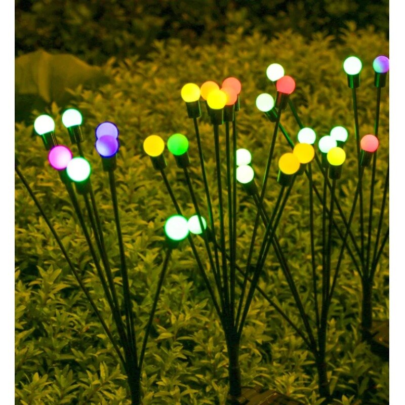 Luces LED de luciérnaga alimentadas por energía Solar, lámparas de fuegos artificiales para decoración de jardín al aire libre, impermeables, 6/8/10 LED
