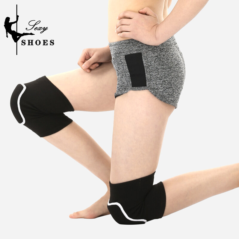 무릎 보호대 폴 댄스 전용 무릎 패드, 여성 무릎 운동, 보온 및 낙상 방지, 두꺼운 무릎 패드