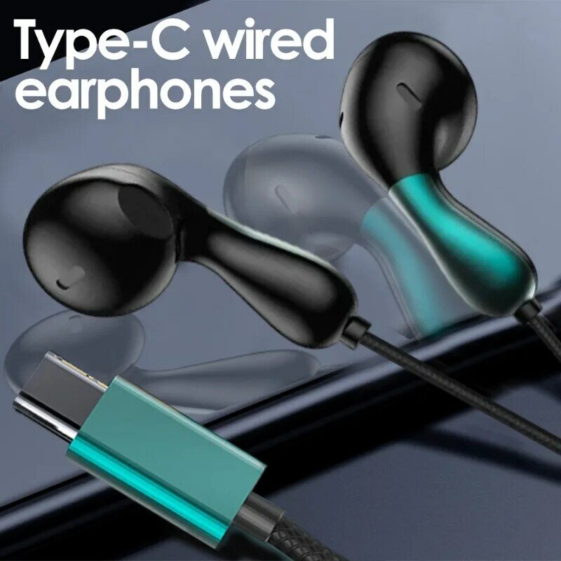Auriculares con cable USB tipo C, cascos con micrófono y Control remoto, cancelación de ruido para Android, Samsung y Xiaomi