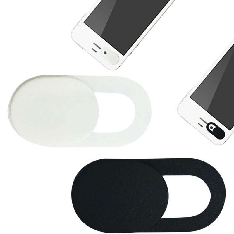 Universal plástico preto privacidade adesivos, WebCam Cover, Slider ímã do obturador, tampa da câmera para o iphone, laptop, telefone móvel, Len, novo