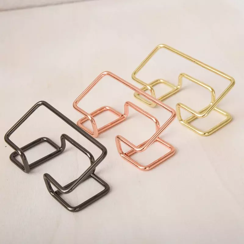 Solid Metal Business Card Holders Fashion Styling Plating Iron Business Card Holders Office Desk Organizer