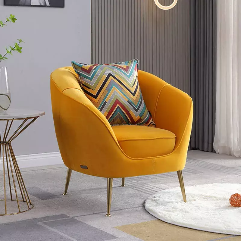 モダンなベルベットデザインの小さなデザイナーのソファ,本物の豪華な生地,アメリカのラウンジチェア