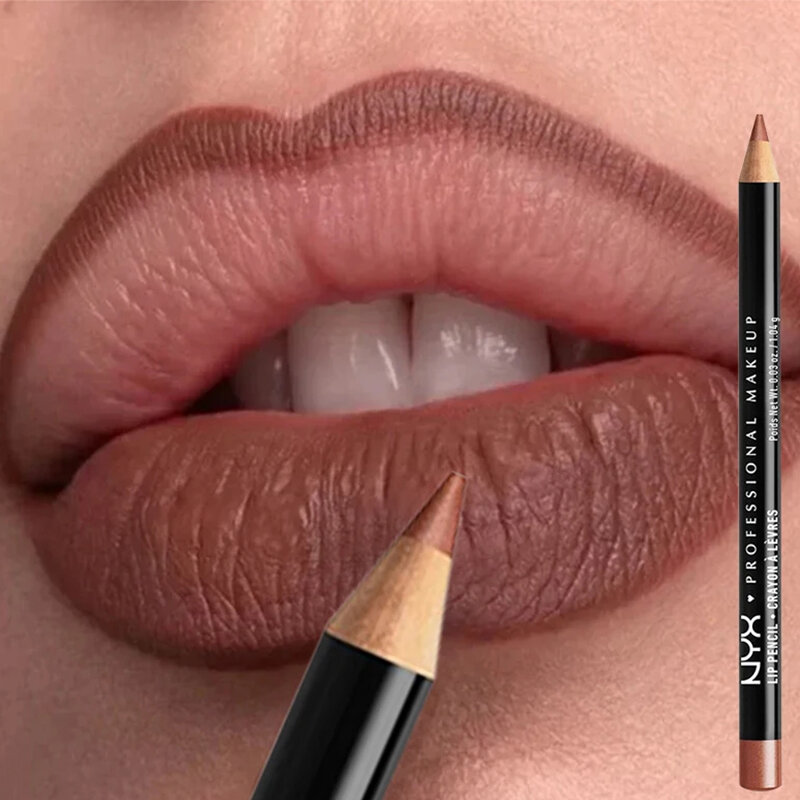 Waterproof Plumping Lip Stain Pencil Long-lasting Creamy Lip Liner Natural Nude Brown Lip Liners Professional Korean Makeup