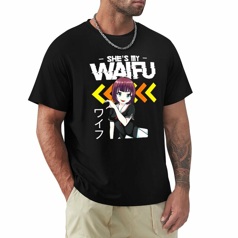 Shes My Waifu Hes My Senpai Camiseta de Manga de Anime para parejas, camiseta romántica de secado rápido para niños, camisetas de anime con estampado animal para hombres