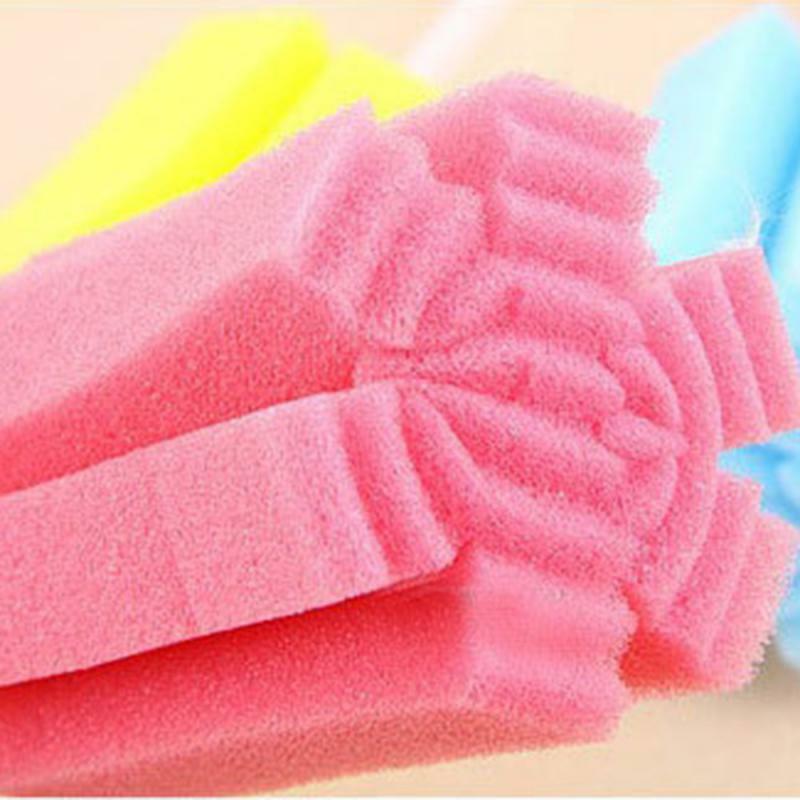 Cepillo de esponja suave para biberón de bebé, herramienta de limpieza de cocina, mango largo, Color de alimentación aleatorio