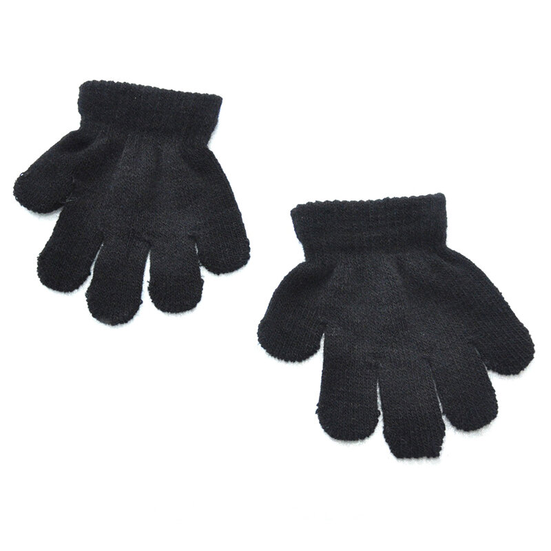 1-3Y guanti caldi lavorati a maglia invernali per bambini per ragazzi e ragazze studenti nuovi guanti per maglieria in tinta unita guanti da sci per ciclismo all'aperto