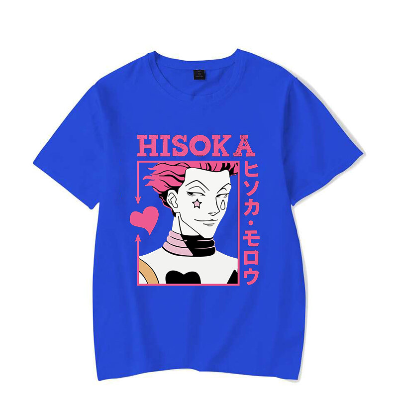 قميص هيسوكا للرجال والنساء مطبوع أنيمي ، توب غير رسمي ، شخصية ، صيف ، جديد ، ساخن ، Y2K