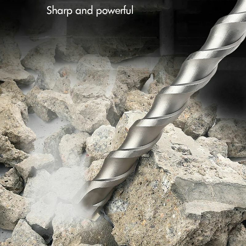 Broca de martelo elétrico para alvenaria parede de cimento concreto, haste quadrada e redonda, cromo vanádio, aço plus, 6mm, 8mm, 10mm, 12mm, 1pc