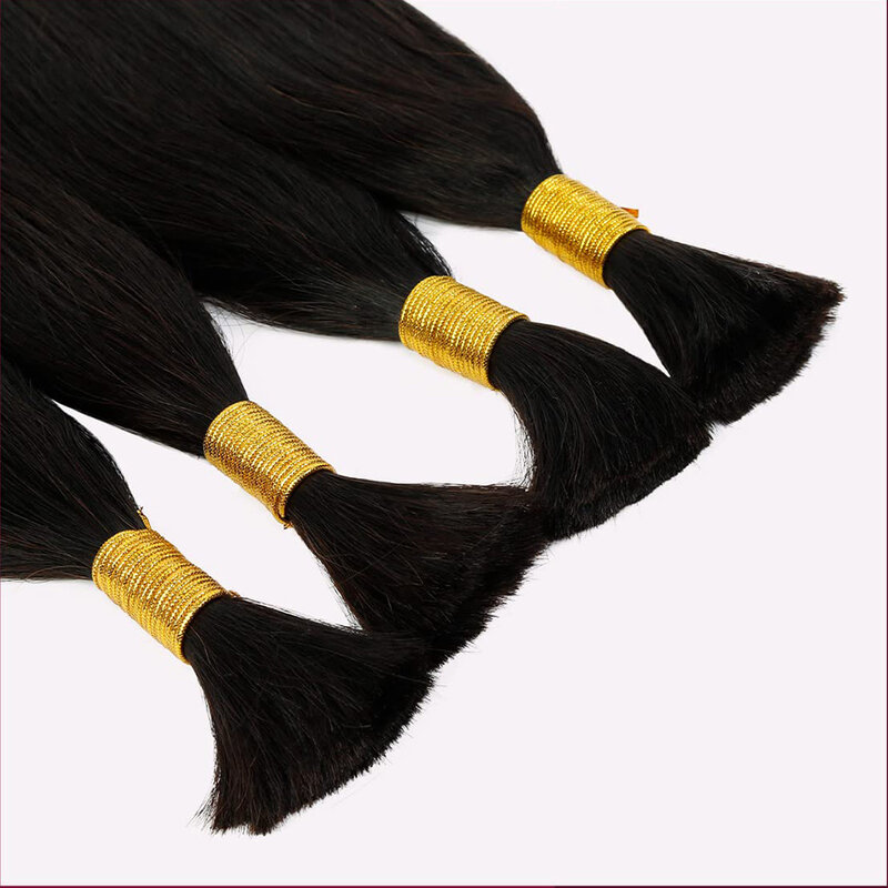 Brazilian Straight Bulk Human Hair Extension No Weft Remy Braiding Hair Extensions For Black Women Crochet Braids 50g 100g