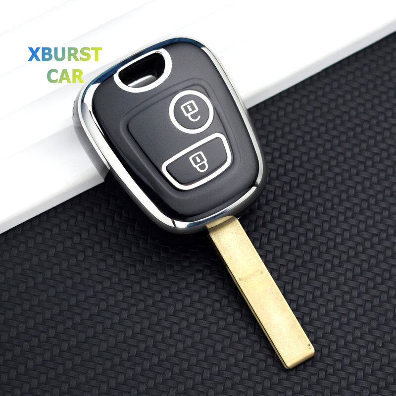 For Citroen C1 C4 For Peugeot 106 107 206 207 306 307 406 407 Auto Shell Fob Protector TPU Car Remote Key Case Cover Accessories