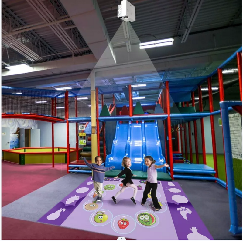 Pantalla Virtual táctil láser con sistema de proyección interactiva para niños, juegos de inmersión, parque de atracciones, 22 juegos de pared