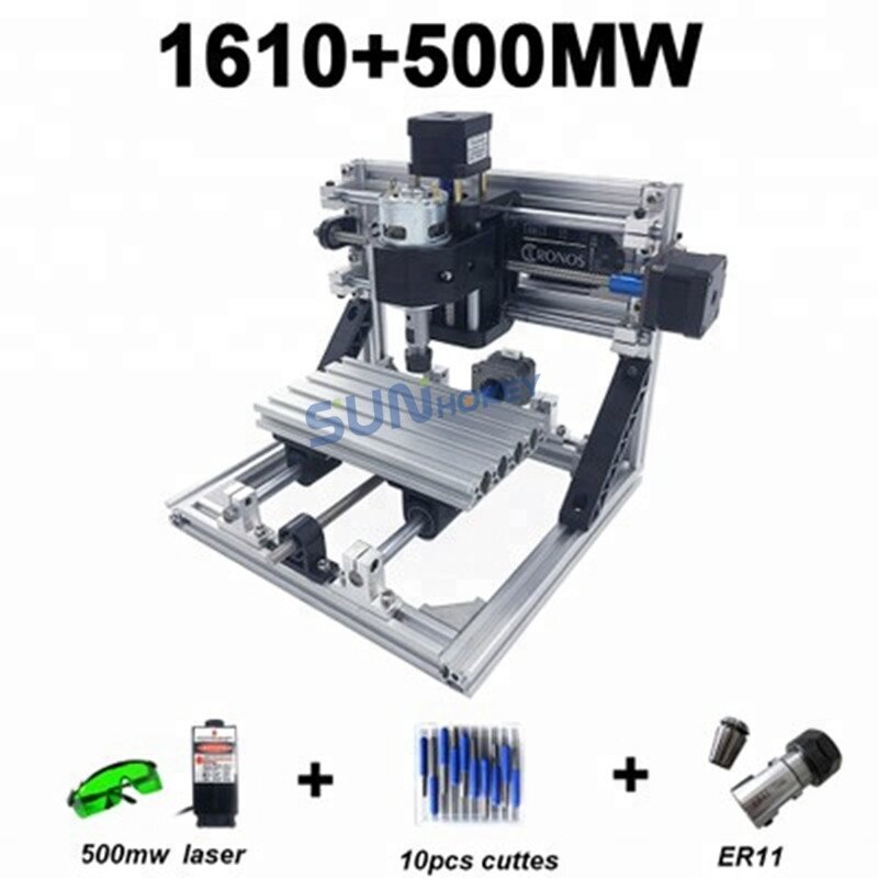 Fabryka bezpośrednio zmodernizowana maszyna do grawerowania DIY CNC1610 500MW/2500MW/5500MW/7500MW głowice laserowe na sprzedaż