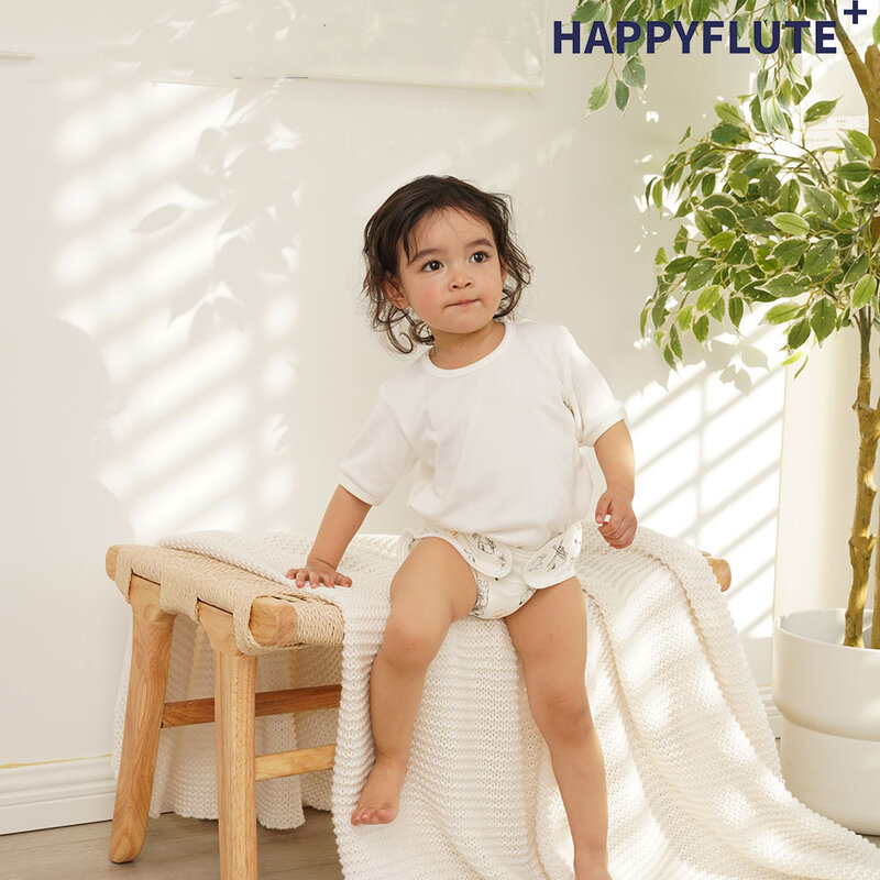 HappyFlute الحصري القماش حفاضات السراويل مع لصق قابل للغسل وقابلة لإعادة الاستخدام الخيزران مادة القطن مواد الطفل