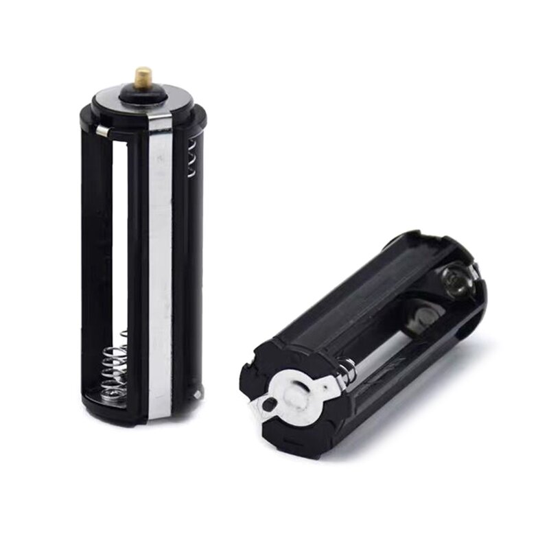Schwarzer zylindrischer Batteriehalter aus Kunststoff für LED-Taschenlampen-AAA-Batterie