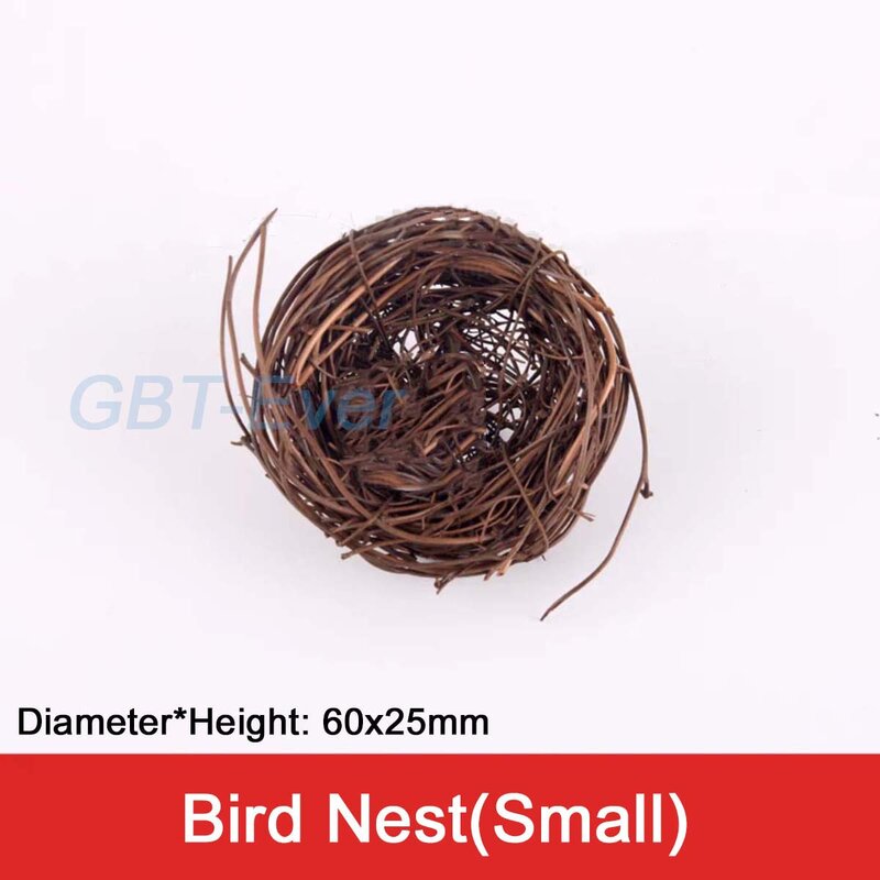 4 Stuks Mini Eieren/1 Stuks Vogel Nest Miniatuur Beeldje Speelgoed Ambachten Kunstmatige Vogels Nest Simulatie Eieren Sprookjesachtige Tuin Accessoires