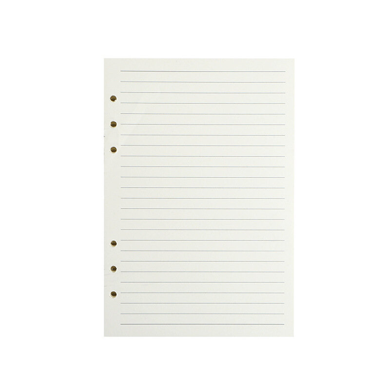Spiral Binder Inner Page Line Notebook, em branco, Craft Grid, dentro do papel, papelaria, refil, folha solta, A5, A6, A7, 45 folhas