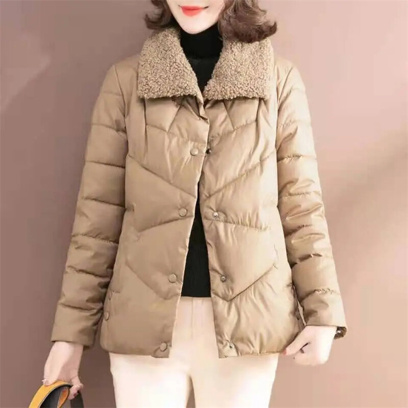 Down Cotton Jacket Women 2024 New Winter Clothes Korean Loose Small Padded Coat Female Large Size Short Lightweight Parkas