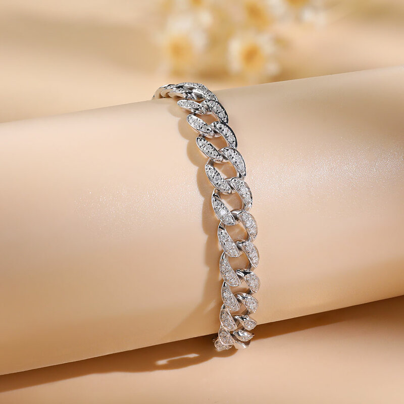 M-JAJA naturalny diament kuba bransoletka F kolor VSI klarowność stałe 18k białe złoto AU750 zaręczyny ślub dla kobiet biżuterii