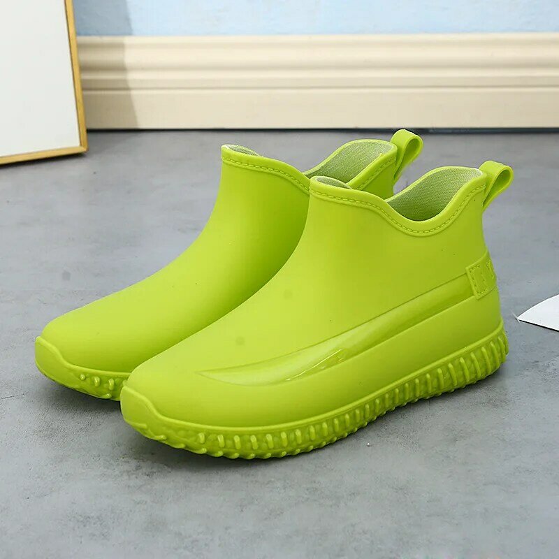 Shoes for Women Fashion Short Rain Boots Women Men Four Seasons Work Shoes Wear-resistant Rubber Waterproof Shoes