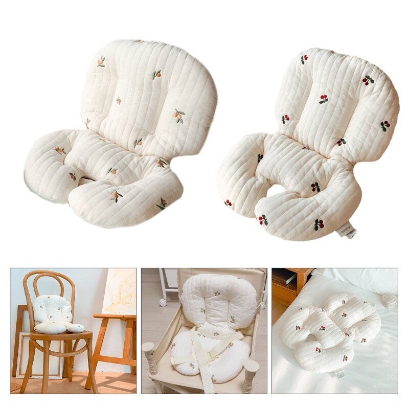 Almofada integrada para cadeira de jantar, almofada antiderrapante portátil, crescimento alimentar, acessórios para cadeira de bebê, sair, outono e inverno
