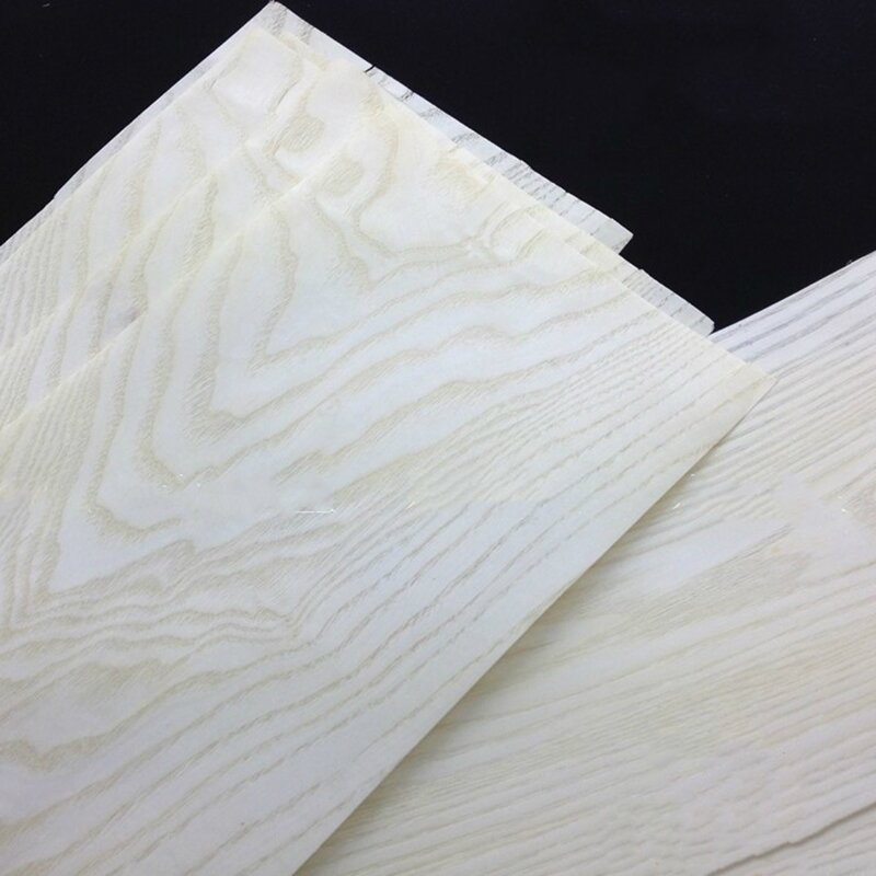 Furnitur lapisan kayu putih asli alami sekitar 16-24cm x 250cm