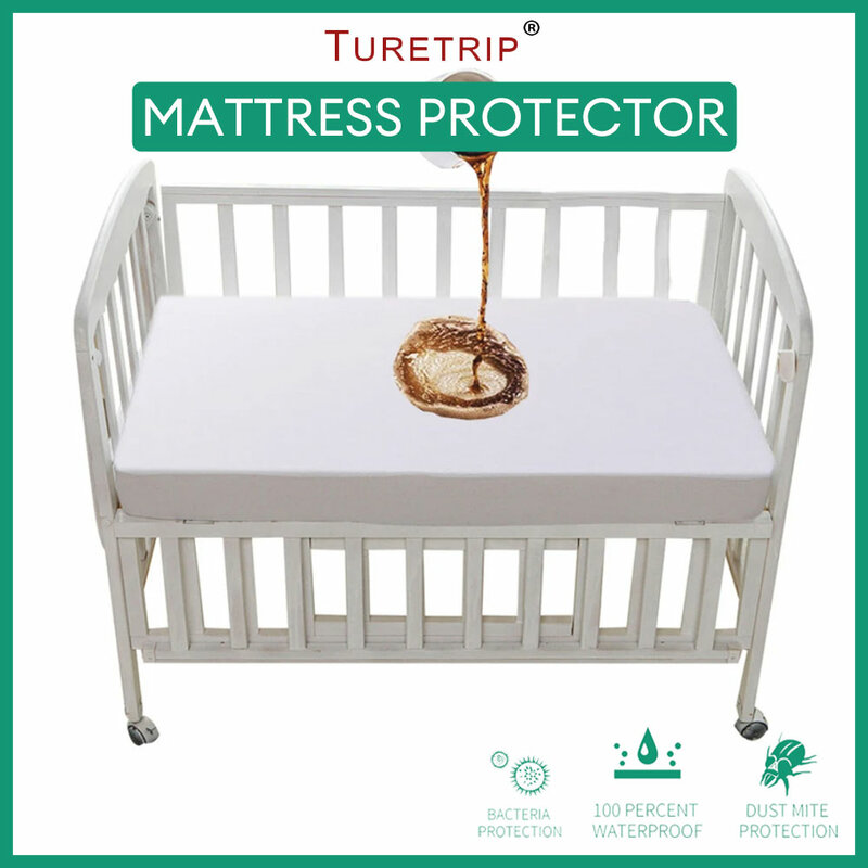 Protector de colchón impermeable para bebé, Sábana bajera transpirable y silenciosa, Funda de colchón para bebé