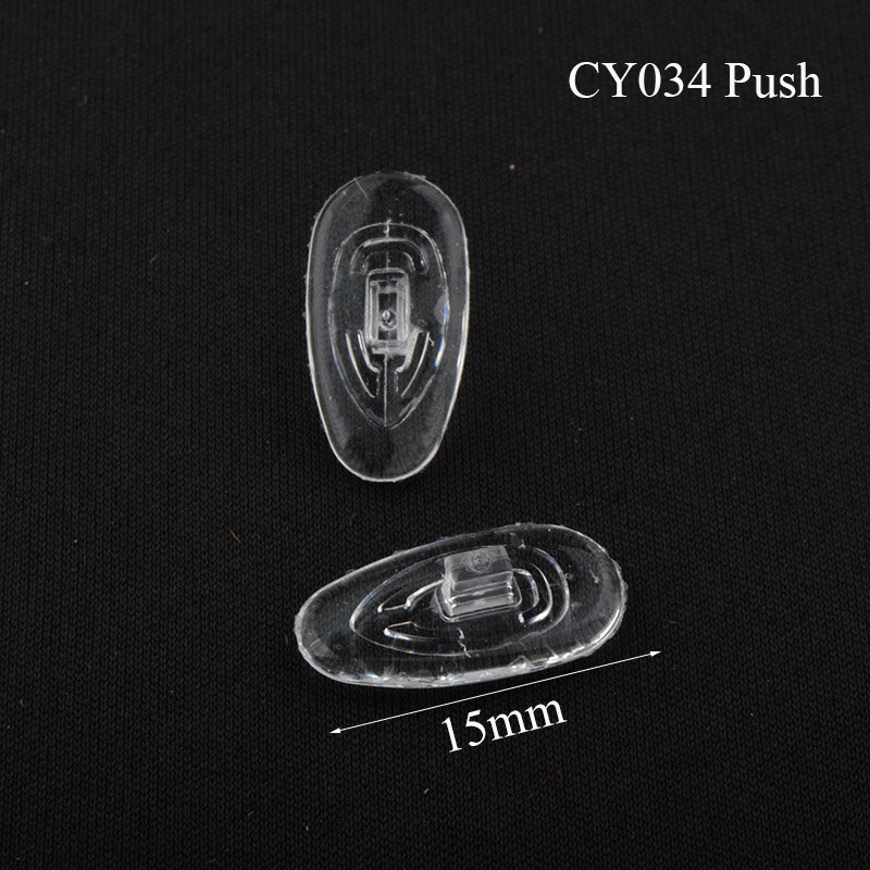 50 pasang (100 buah) 15mm 16mm 17mm kacamata silikon bantalan hidung Aksesori perbaikan sekrup Push On