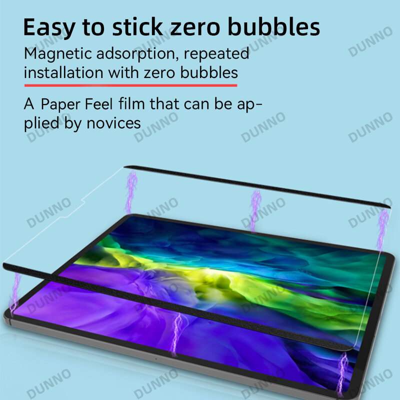غشاء واقي للشاشة بملمس ورقي ، جاذبية مغناطيسية قابلة للإزالة ، iPad Pro 11 ، Air 4 ، 5 ، 1500 ، 10 ، 7 ، 8 ، الجيل التاسع