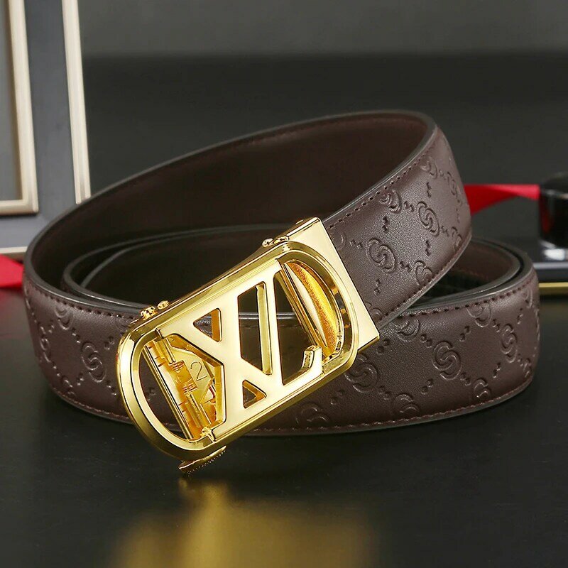 High Quality Famous Brand Men Genuine Leather Belts Designers Buckle Belts for Men Luxury Business Fashion Work Male Strap belt