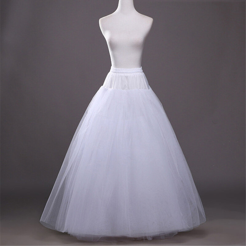 Enagua para Vestido de estilo línea A, accesorios de boda de un aro, ropa interior de talla libre, 8804
