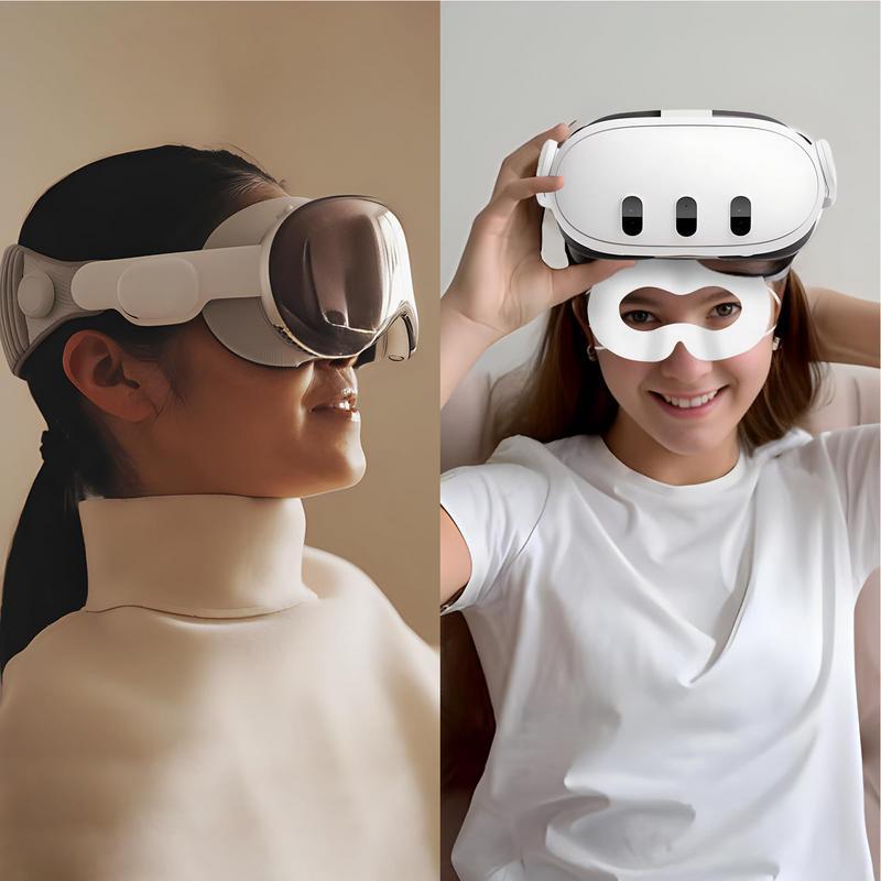 แถบกันเหงื่อที่ตาชุดหูฟัง VR ระบายอากาศได้50ชิ้นฝาครอบสำหรับเล่นเกมใบหน้าแว่นตา VR กันฝุ่นกันเหงื่อสำหรับบ้านเสมือนจริง