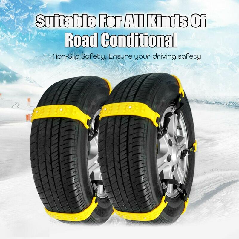 Multifuncional pneu rodas correntes, abrasão acessórios do carro, TPU correntes de neve, anti skid ursos, baixa temperatura, suprimentos