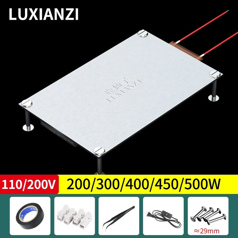 LUXIANZI Aluminum Led Remover BGA Desoldering Station PTC Fever Plate Preheating LCD Strip Chip Repair Thermostat Heating Plate