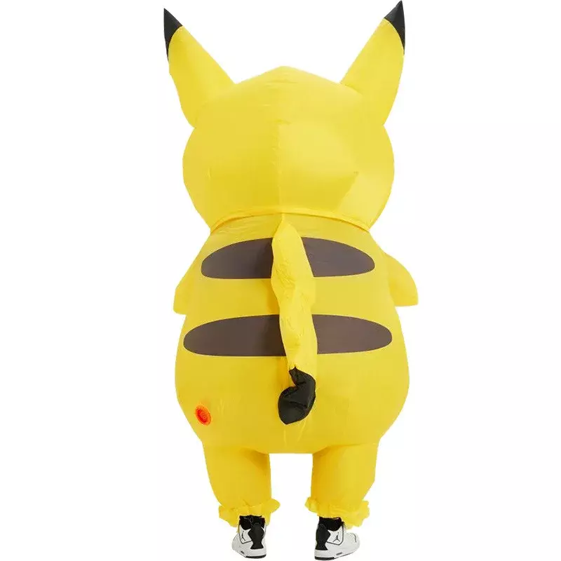 Śliczne Pokemon Pikachu nadmuchiwane ubrania rekwizyty dla lalek kostium dla dzieci Halloween dla dorosłych dzieci ubrania na występy Cartoon element ubioru
