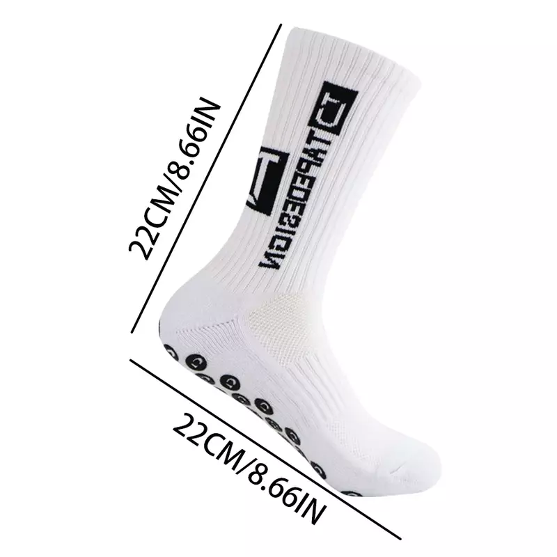 3 Pairs of Classic Mid-length Non-slip Football Socks, Basketball, Tennis, Cycling, Running, Wicking Towel Bottom Sports Socks