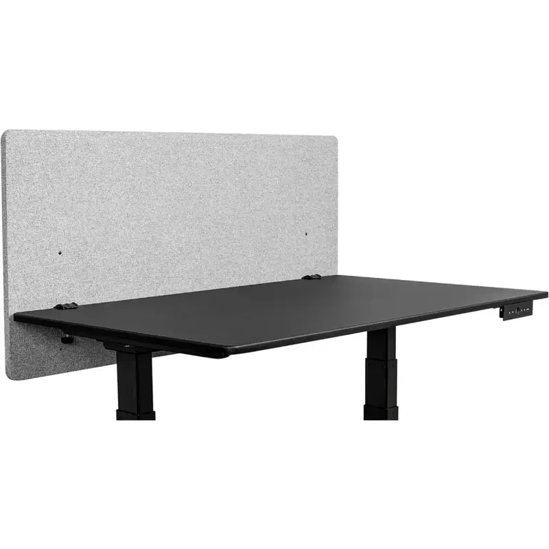 Zacisk akustyczny dzielnik biurka, który redukuje hałas i wizualne rozpraszanie uwagi (chłodna szara 47.25 "X 23.6"), niska przegroda