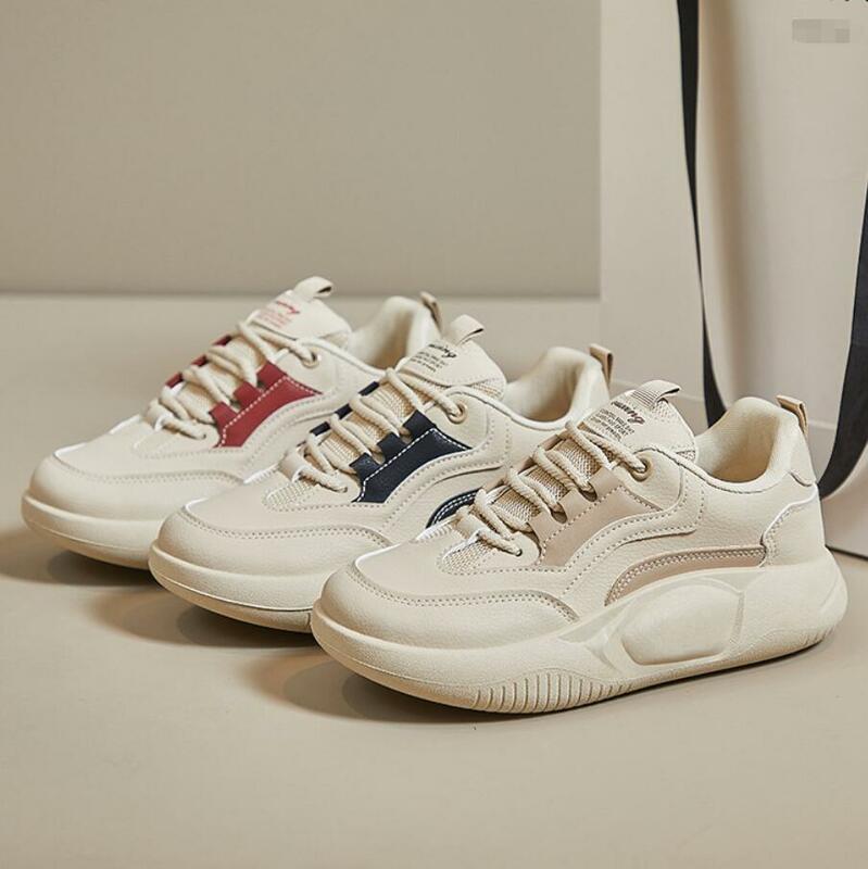 Zapatillas De deporte con plataforma para Mujer, Zapatos deportivos informales con cordones, De diseñador De lujo, con punta redonda, a la moda