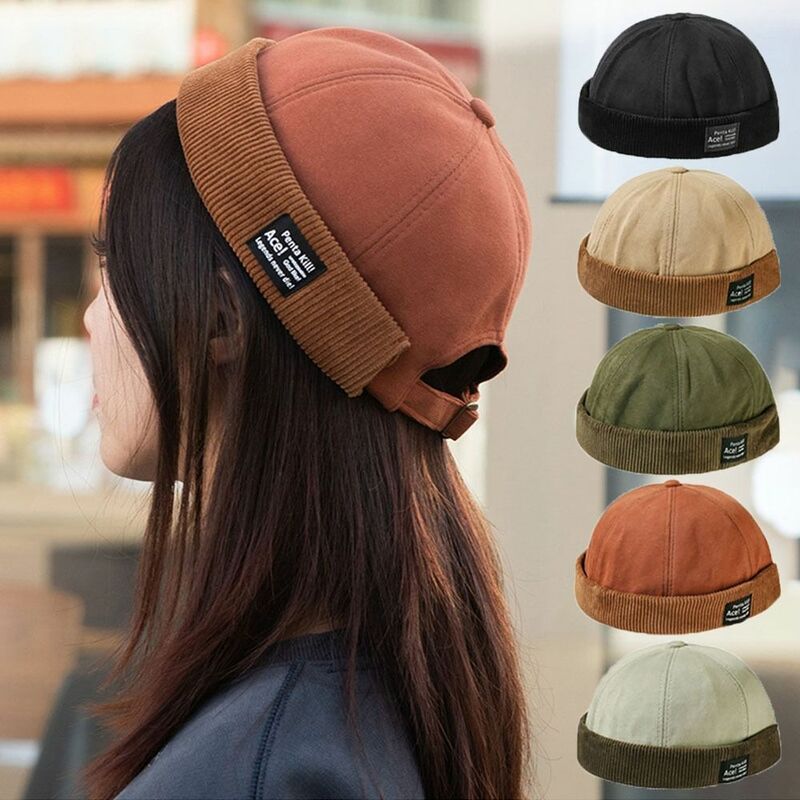 Вельветовая шапка Docker в винтажном стиле, ветрозащитная уличная одежда, Вельветовая шапка, хип-хоп Теплые облегающие шапки для мужчин