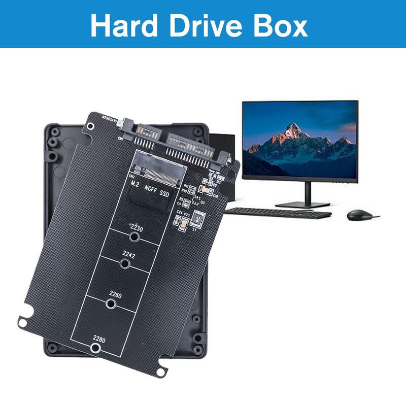 M.2 NGFF SSD para SATA3 Caixa de Disco Rígido Externo, Disco Rígido Adaptador Board, Dual-Use, SATA 3.0 Cartão Adaptador para PC, 6Gbps