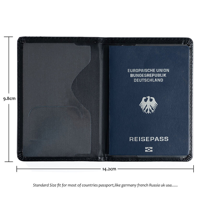 Couverture de protege passport du royaume du diable, porte-passeport de voyage sur le passeport