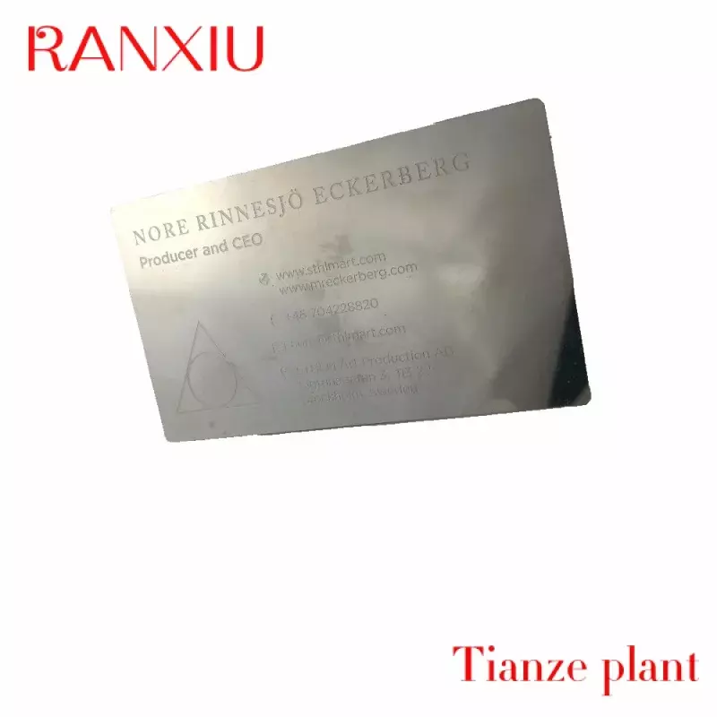 Carta RFID personalizzata stampabile Stainls Steel Bla Table N RFID Busins Card